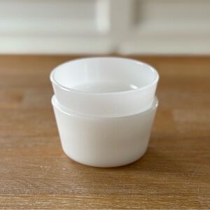 Vintage Glasbake Milk Glass Custard Dishes - Set of 2